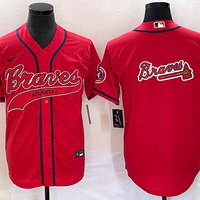 Men's Atlanta Braves Red Replica Team Jersey1 Joint Edition