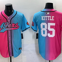 Men's San Francisco 49ers George Kittle #85 Pink/Blue Game Jersey