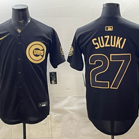 Men's Chicago Cubs Seiya Suzuki #27 Black Limited Player Jersey