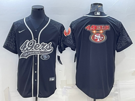 Men's San Francisco 49ers Black Retired Player RFLCTV Limited Jersey1