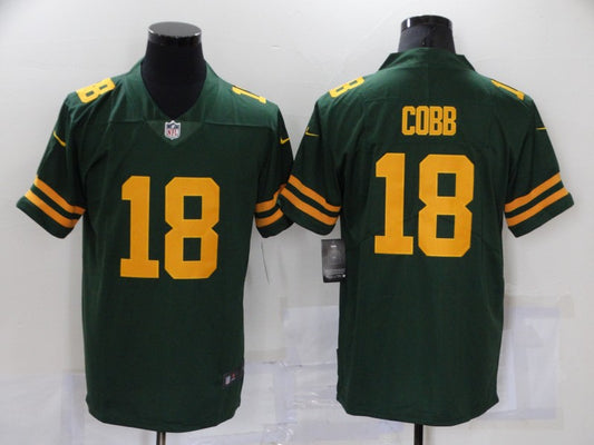 Men's Green Bay Packers Randall Cobb #18 Green Game Player Jersey1