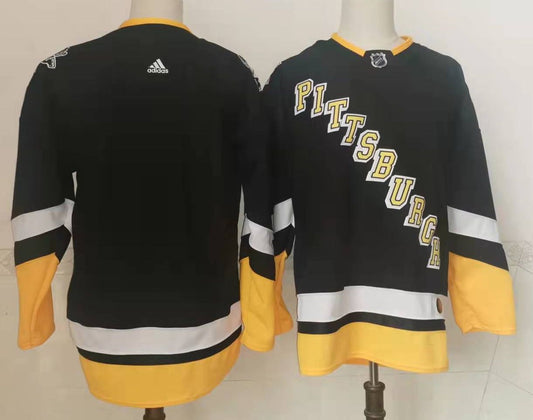 Men's Pittsburgh Penguins Black Alternate Premier Breakaway Blank Jersey1