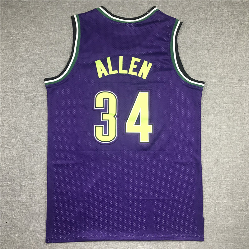 Men's Milwaukee Bucks Giannis Antetokounmpo #34 Purple Replica Player Jersey1