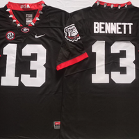 Men's Georgia Bulldogs Stetson Bennett #13 Black Player Game Jersey