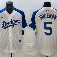 Men's Los Angeles Dodgers Freddie Freeman #5 White Limited Jersey1