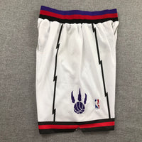 Men's Toronto Raptors White Basketball Shorts1