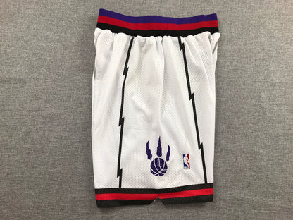 Men's Toronto Raptors White Basketball Shorts1