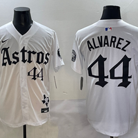 Men's Houston Astros Yordan Alvarez #44 White Game Player Jersey