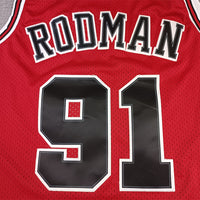 Men's Chicago Bulls Dennis Rodman Red 1997-98 Hardwood Classics Swingman Jersey1