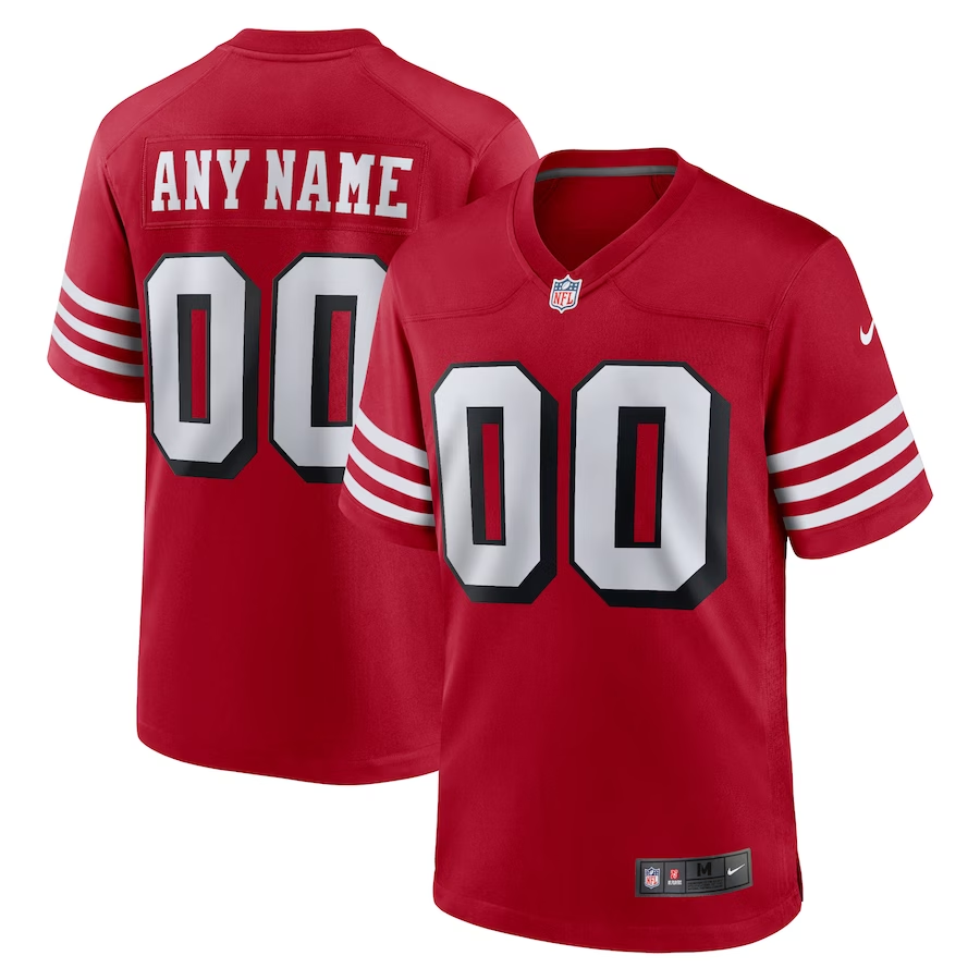 San Francisco 49ers Scarlet Alternate Custom Jersey