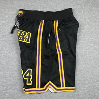 Men's Los Angeles Lakers MAMBA Black Basketball Shorts1