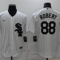 Men's Chicago White Sox Luis Robert #88 White Replica Baseball Jersey1