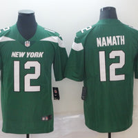 Men's New York Jets Joe Namath Green Game Jersey1