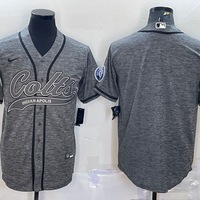 Men's Indianapolis Colts Gray Game Blank Jersey1