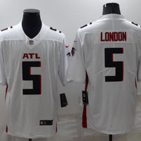 Men's Atlanta Falcons Drake London #5 White Game Jersey1