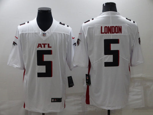 Men's Atlanta Falcons Drake London #5 White Game Jersey1