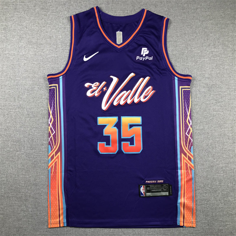 Men's Phoenix Suns Kevin Durant #35 Purple 2023/24 Swingman Jersey1 - City Edition