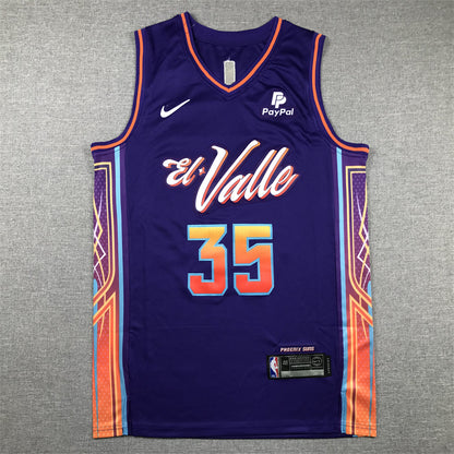 Men's Phoenix Suns Kevin Durant #35 Purple 2023/24 Swingman Jersey1 - City Edition