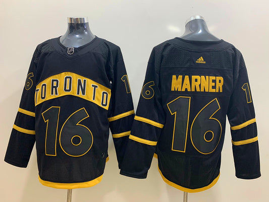 Men's Toronto Maple Leafs Mitch Marner #16 Black Game Jersey1