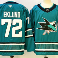 Men's San Jose Sharks William Eklund #72 Fanatics Teal Breakaway Player Jersey