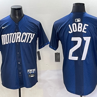 Men's Detroit Tigers Jackson Jobe #21 Navy City Connect Limited Player Jersey