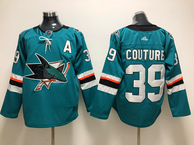 Men's San Jose Sharks Logan Couture #39 Teal Breakaway Player Jersey1