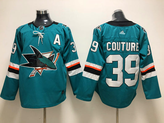 Men's San Jose Sharks Logan Couture #39 Teal Breakaway Player Jersey1