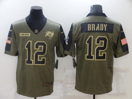 Men's Tampa Bay Buccaneers Tom Brady #12 Brown Game Player Jersey1
