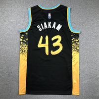 Men's Indiana Pacers Pascal Siakam #43 Black 2023/24 Swingman Jersey1 - City Edition