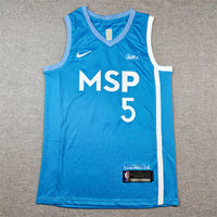 Men's Minnesota Timberwolves Anthony Edwards #5 Blue Swingman Jersey1