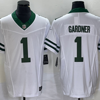 Men's New York Jets Ahmad Sauce Gardner #1 White Legacy Vapor F.U.S.E. Limited Jersey1