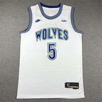 Men's Minnesota Timberwolves Anthony Edwards #5 White Swingman Jersey1