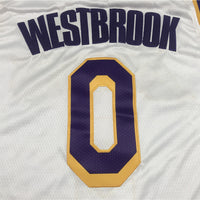 Men's Los Angeles Lakers Russell Westbrook #0 NBA White 2020/21 Swingman Jersey1