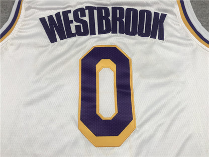 Men's Los Angeles Lakers Russell Westbrook #0 NBA White 2020/21 Swingman Jersey1
