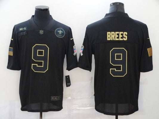 Men's New Orleans Saints #9 Drew Brees Black Player Game Jersey1