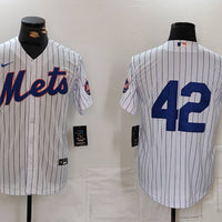 Men's New York Mets White 2024 Jackie Robinson Day Home Limited Jersey1