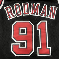 Men's Chicago Bulls Dennis Rodman 1997-98 Black Hardwood Classics Swingman Jersey1