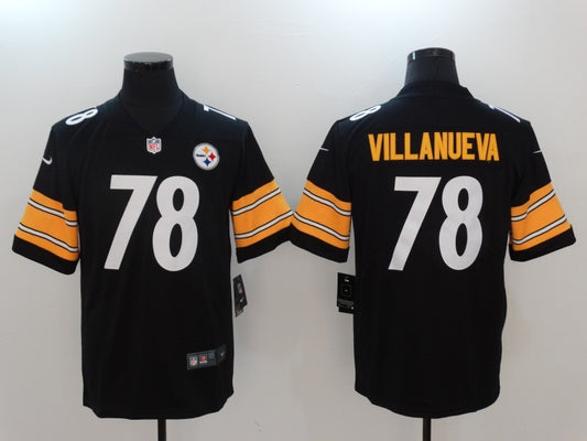 Men's Pittsburgh Steelers Alejandro Villanueva #78 Black Game Jersey1