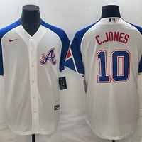 Men's Atlanta Braves Chipper Jones #10 White 2023 City Connect Replica Player Jersey1