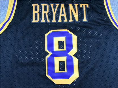 Men's Los Angeles Lakers Kobe Bryant #8 Black Classics Player Jersey1