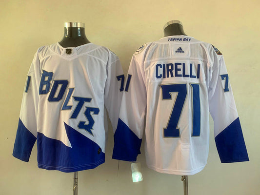 Men's Tampa Bay Lightning Anthony Cirelli #71 White Player Jersey1