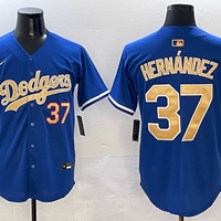 Men's Los Angeles Dodgers Teoscar Hernandez #37 Royal 2025 Gold Collection Limited Jersey