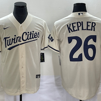 Men's Minnesota Twins Max Kepler #26 Beige Alternate Replica Player Jersey1
