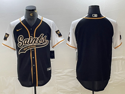 Men's New Orleans Saints Black Blank Game Jersey1