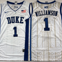 Men's Duke Blue Devils Zion Williamson #1 White Player Jersey