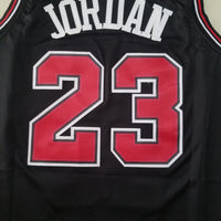 Men's Chicago Bulls Michael Jordan #23 Black Fast Break Replica Player Jersey1