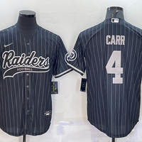 Men's Las Vegas Raiders Derek Carr #4 Black Player Game Jersey1 Joint Edition