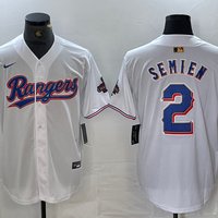 Men's Texas Rangers Marcus Semien #2 White 2024 Gold Collection Limited Player Jersey1