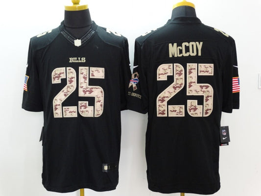 Men's Buffalo Bills LeSean McCoy #25 Black Game Player Jersey1