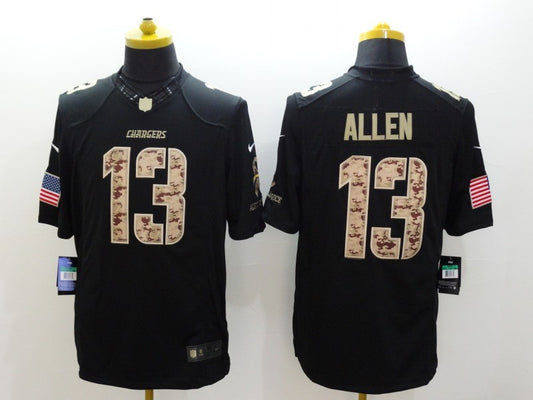 Men's Los Angeles Chargers Keenan Allen #13 Black Game Player Jersey1